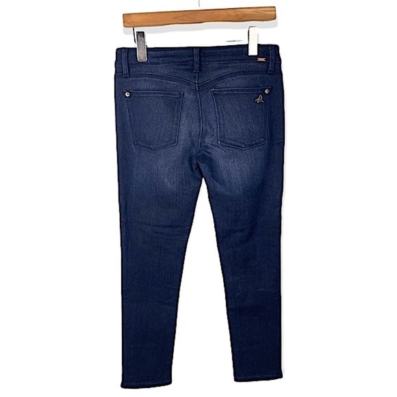 DL1961 Womens Angel Mid Rise Skinny Jeans Dark Wash Stretch Fading Size 28 - Picture 4 of 14